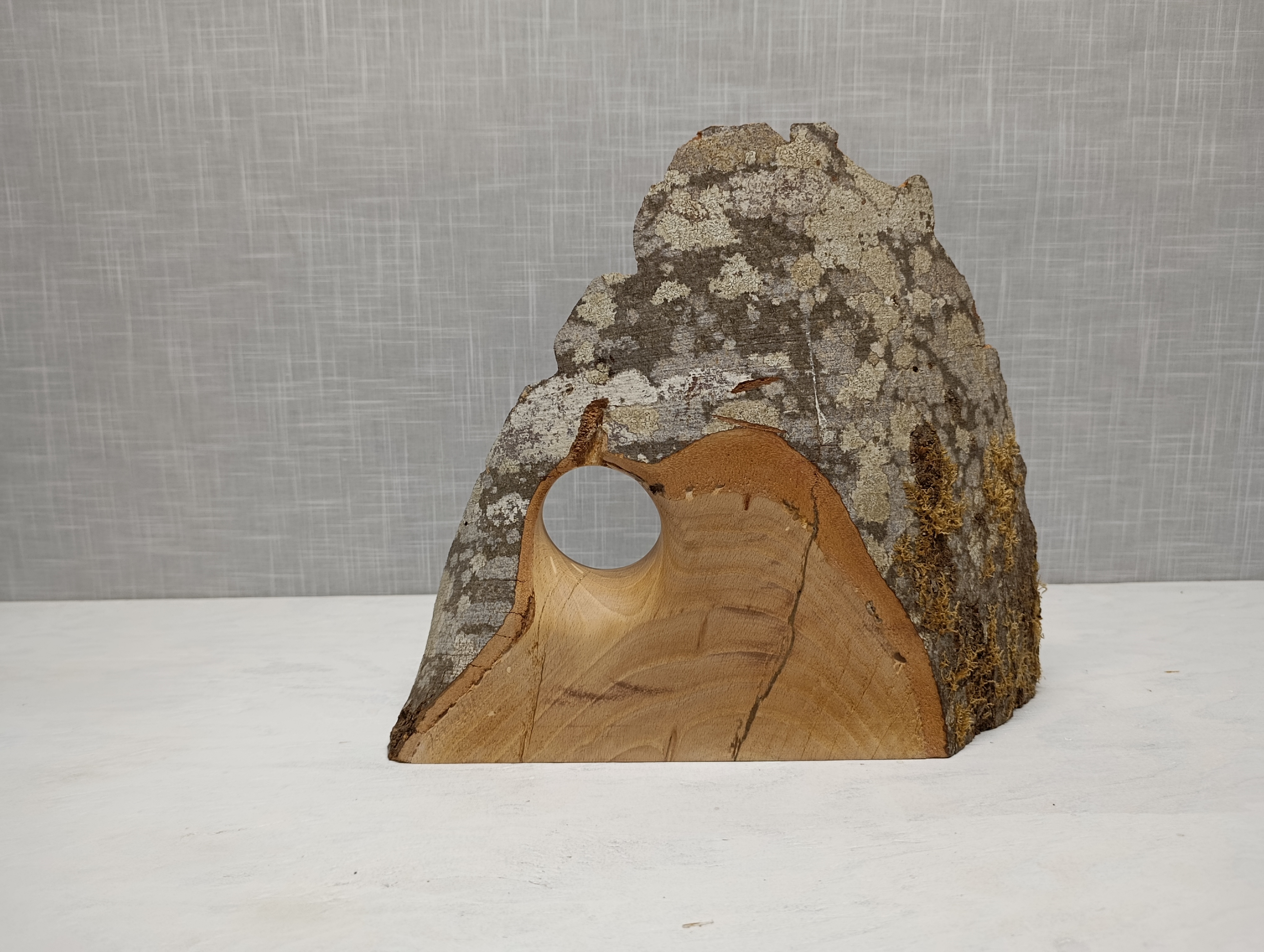 Sculpture en hêtre et acier inspirée de la suite de Fibonacci. - vue 4